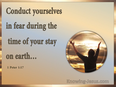 1 Peter 1:17 Conduct Yourselves In Fear (gold)